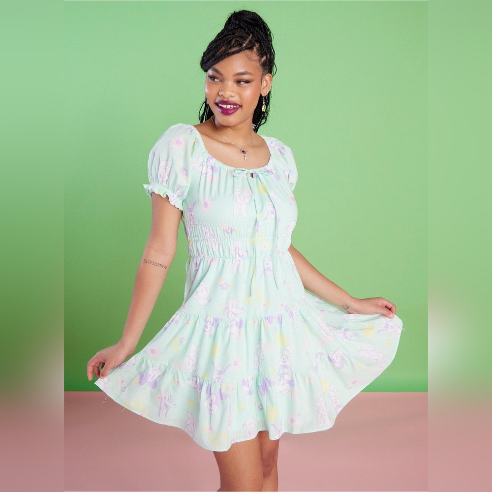 Her Universe Disney Mickey Mouse And Friends Pastel Spring Dress - Medium